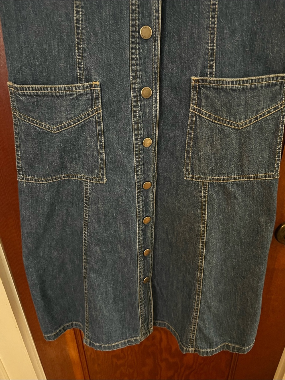 Vintage Tommy Hilfiger Y2K Denim Button Front Shirt Dress Size 2 - Picture 10 of 11